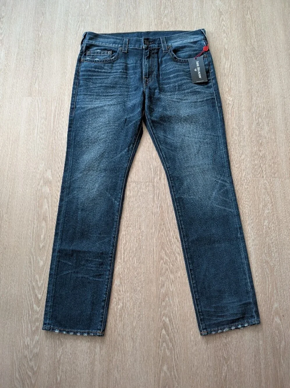 True Religion Jeans Men's 36 Geno Relaxed Slim No Flap Single End NWT